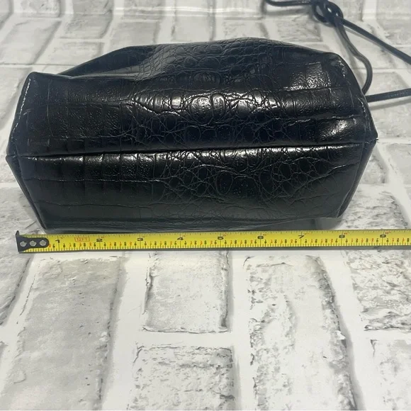 Brighton Black Croc-Embossed print Handbag Vintage 80’s. Shoulder crossbody USED - Picture 9 of 16